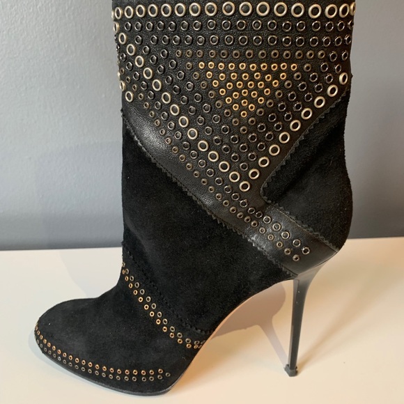 Jimmy Choo suede studded booties 41 1/2 - Picture 3 of 8